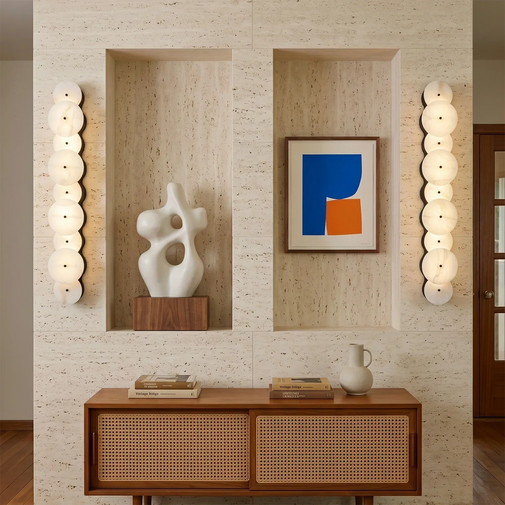 Cosmic Round Alabaster Wall Sconce | wildoxy