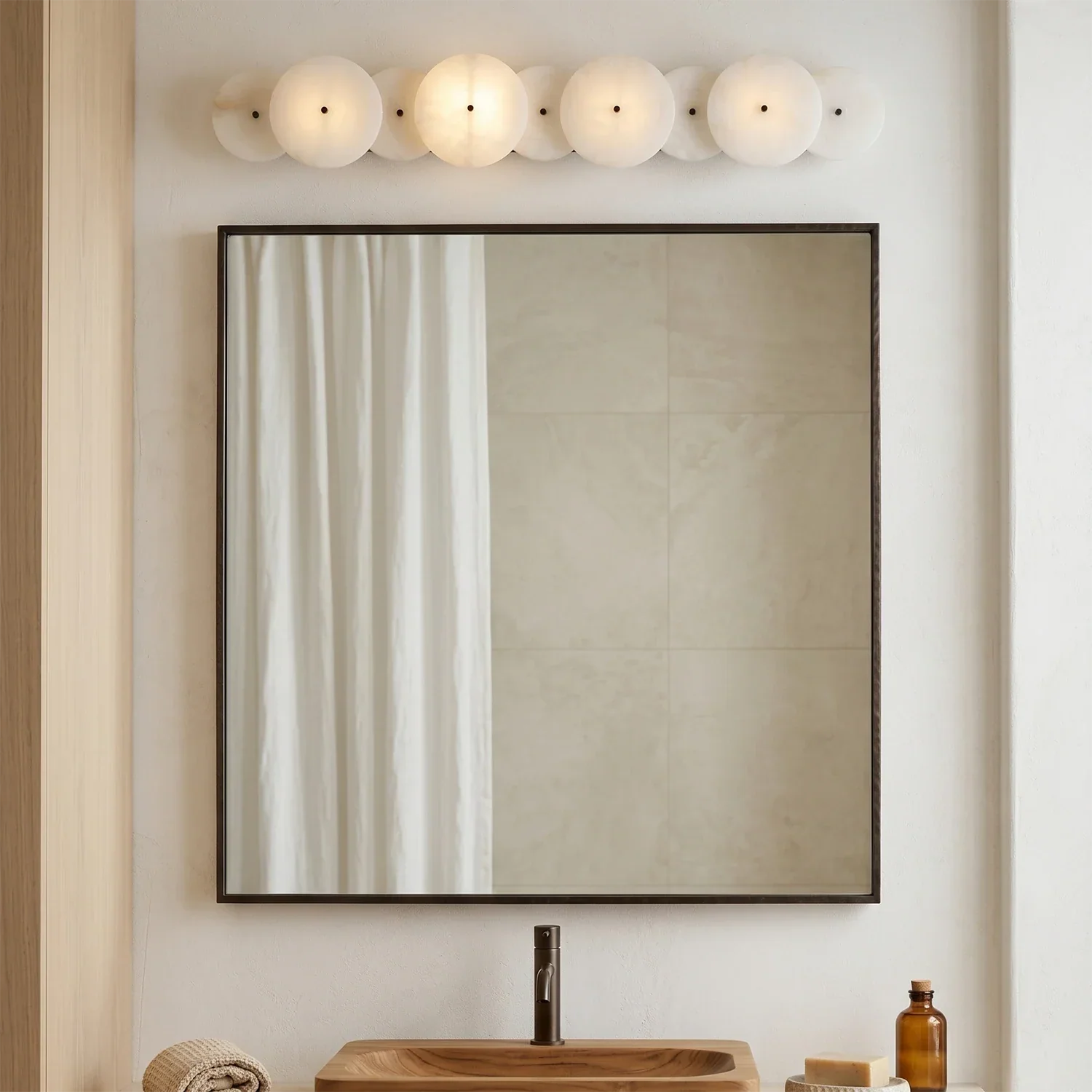 Cosmic Round Alabaster Wall Sconce | wildoxy