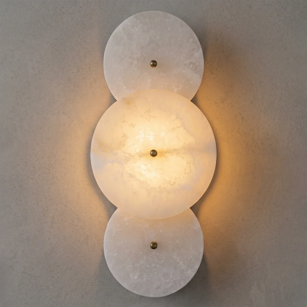 Cosmic Round Alabaster Wall Sconce | wildoxy