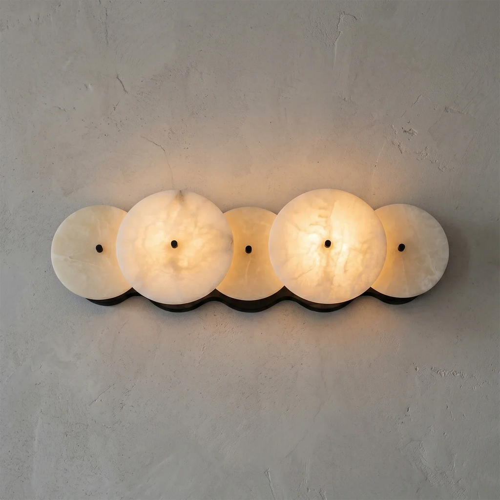Cosmic Round Alabaster Wall Sconce | wildoxy