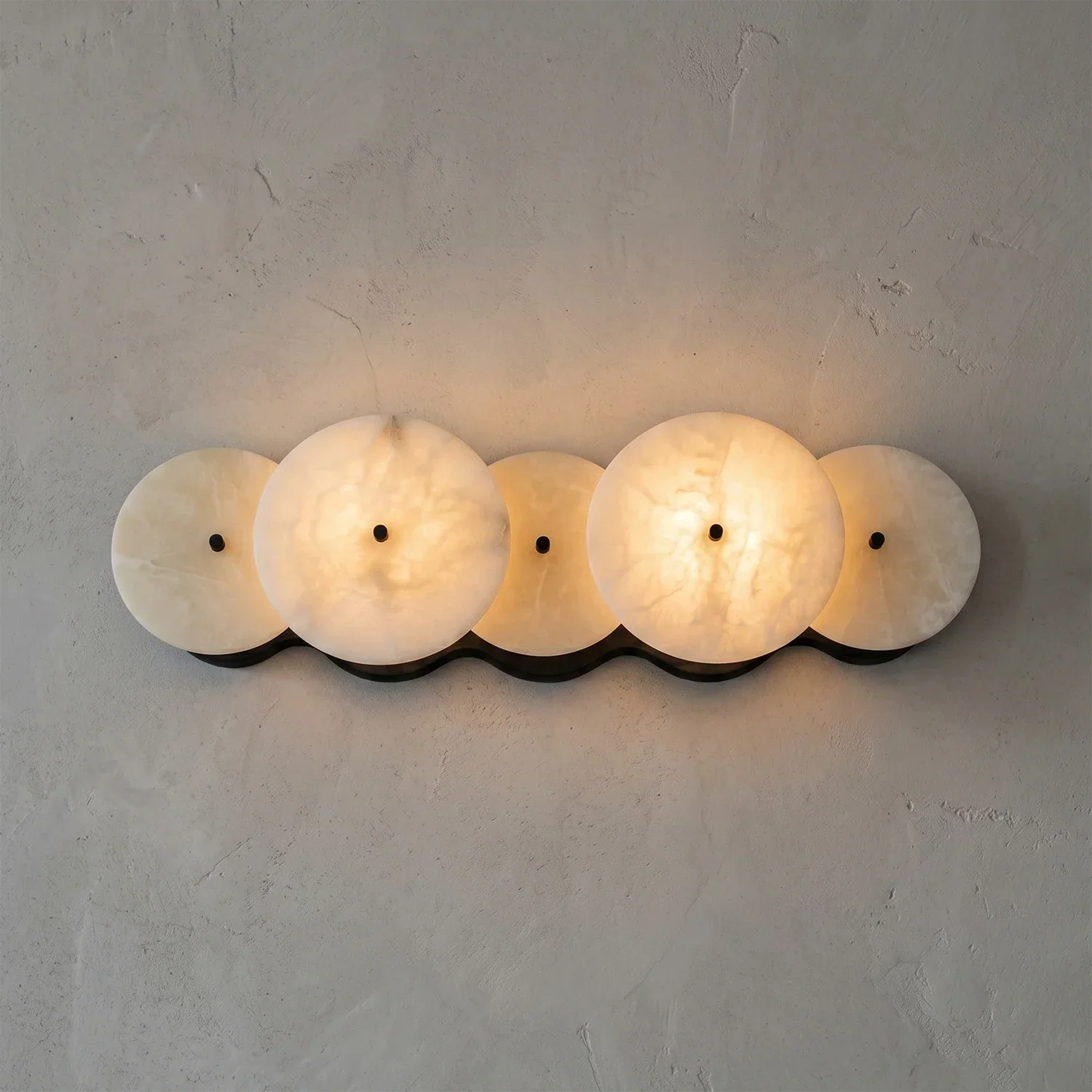 Cosmic Round Alabaster Wall Sconce | wildoxy