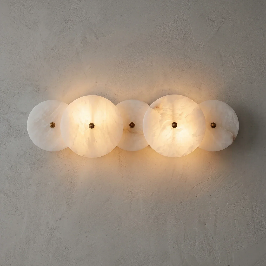 Cosmic Round Alabaster Wall Sconce | wildoxy