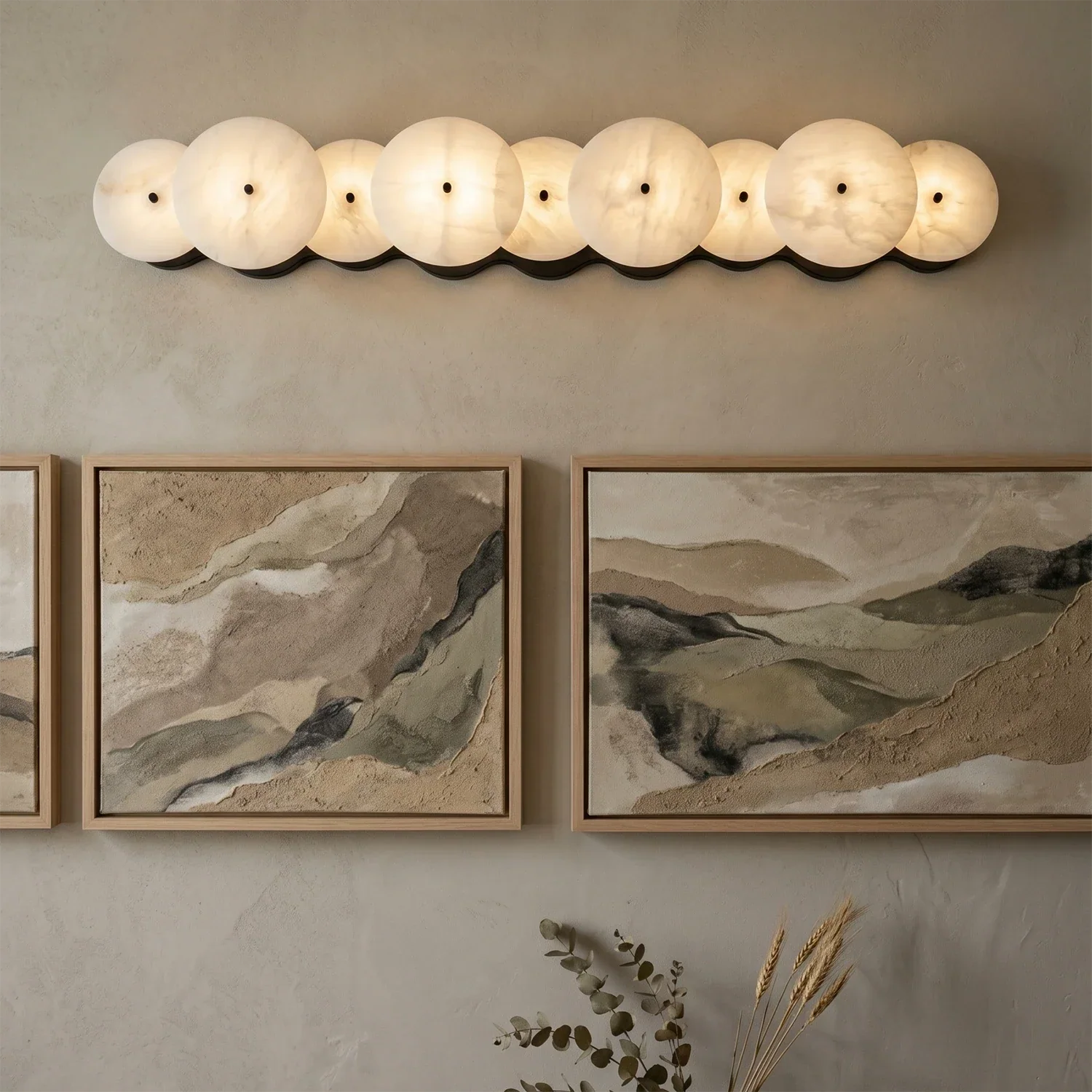 Cosmic Round Alabaster Wall Sconce | wildoxy