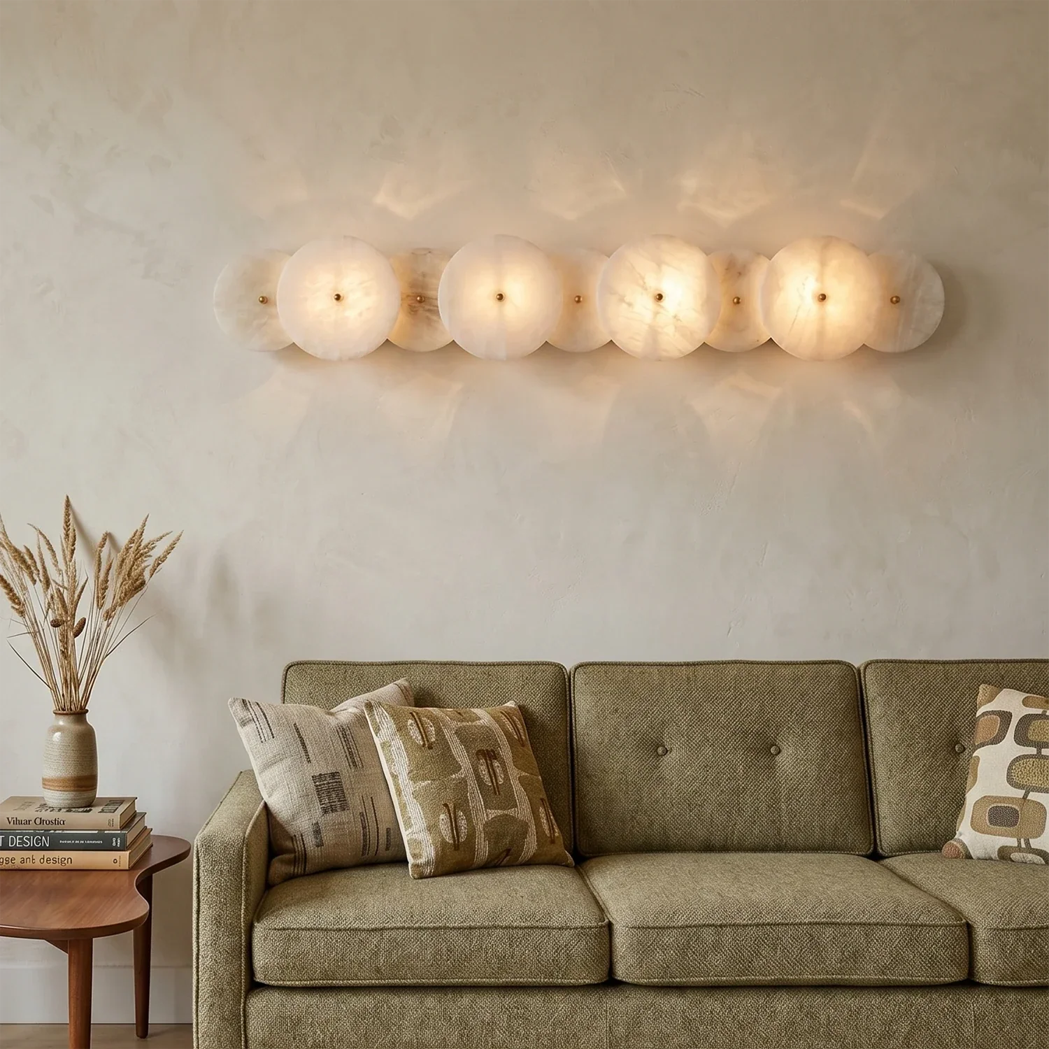 Cosmic Round Alabaster Wall Sconce | wildoxy
