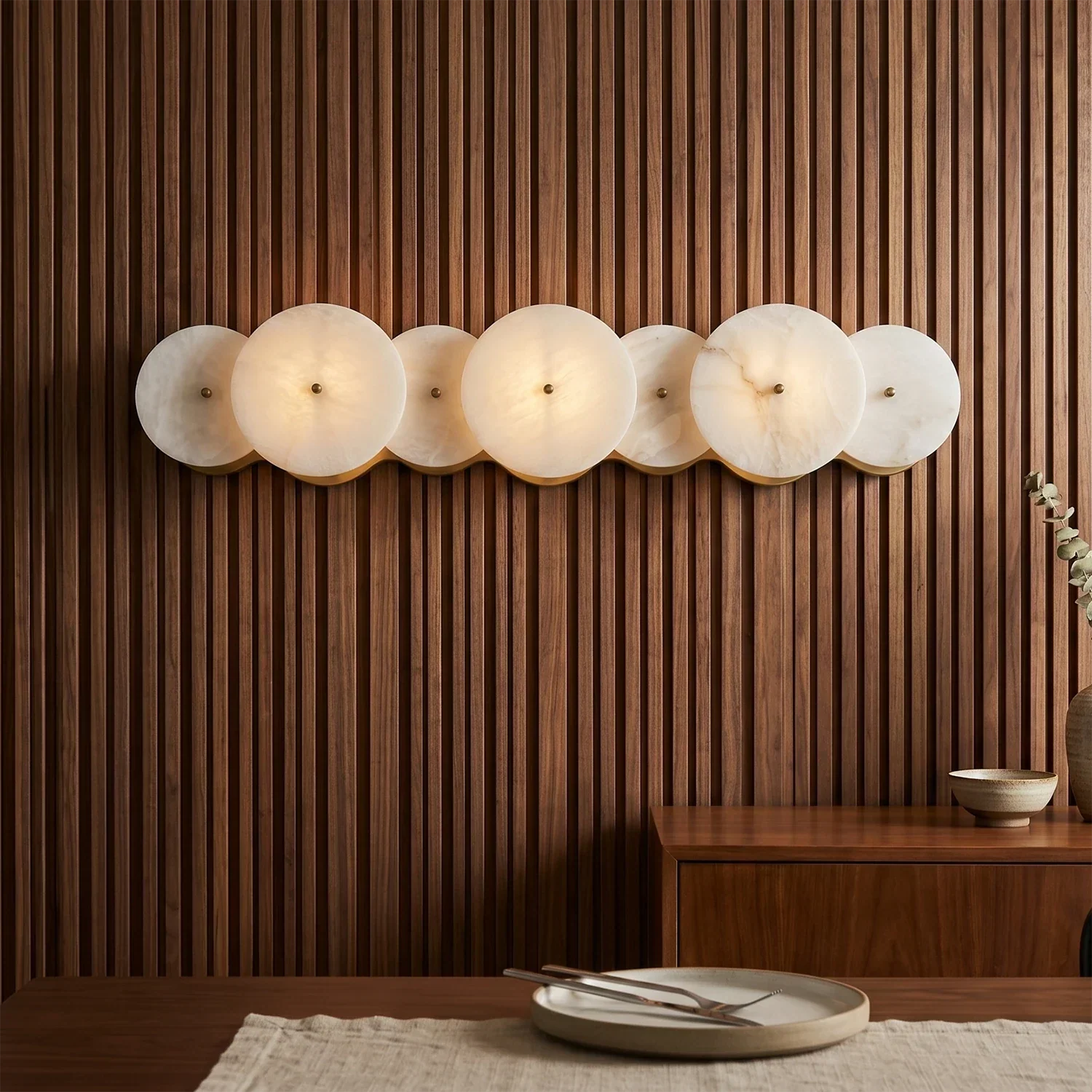 Cosmic Round Alabaster Wall Sconce | wildoxy