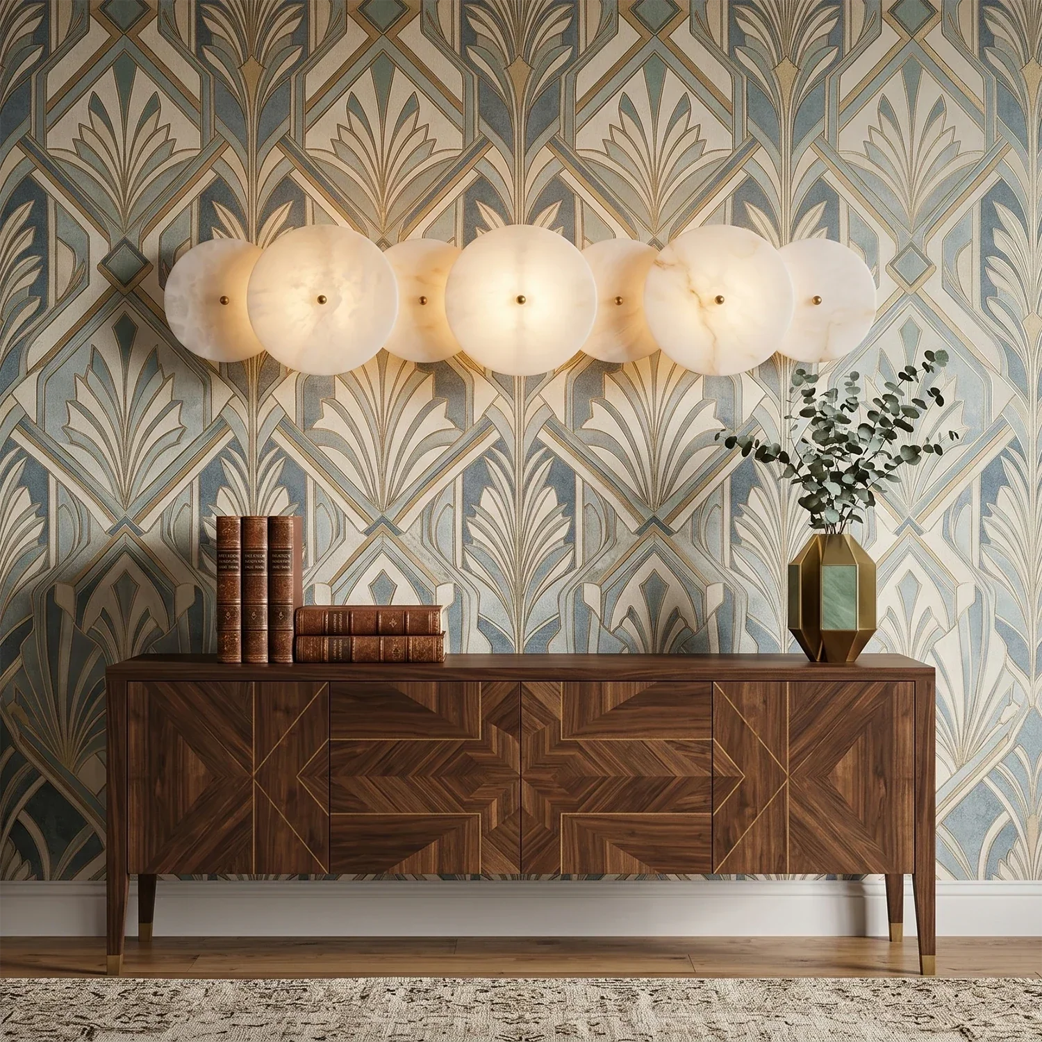 Cosmic Round Alabaster Wall Sconce | wildoxy