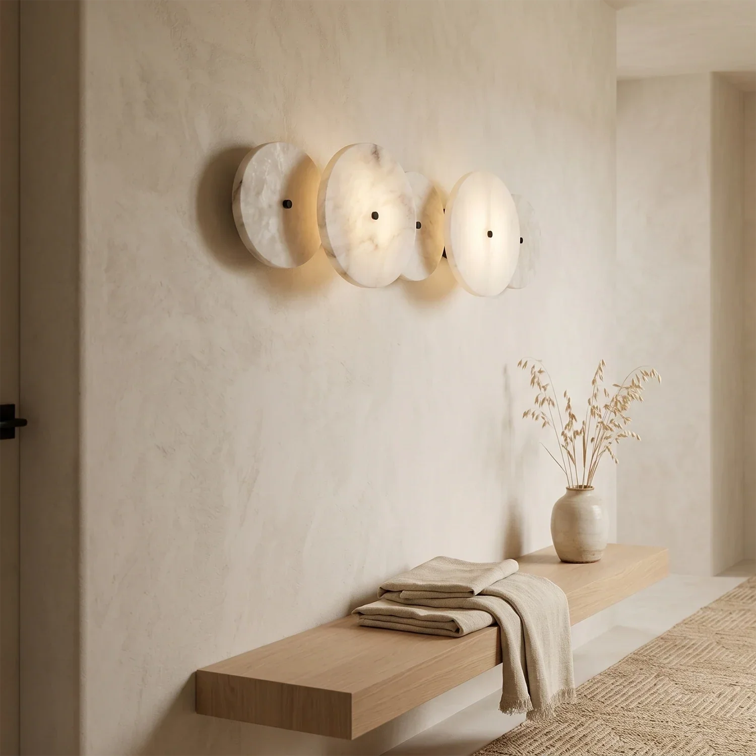 Cosmic Round Alabaster Wall Sconce | wildoxy