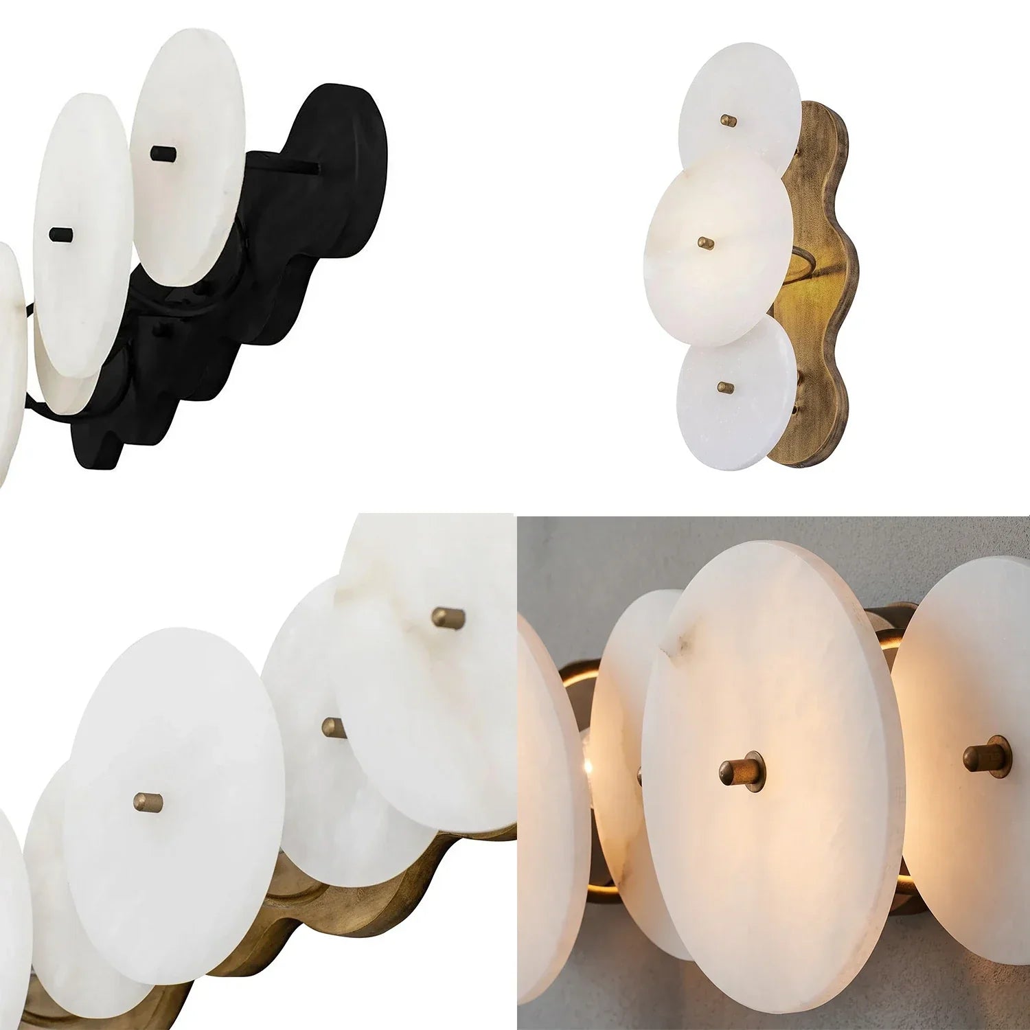 Cosmic Round Alabaster Wall Sconce | wildoxy