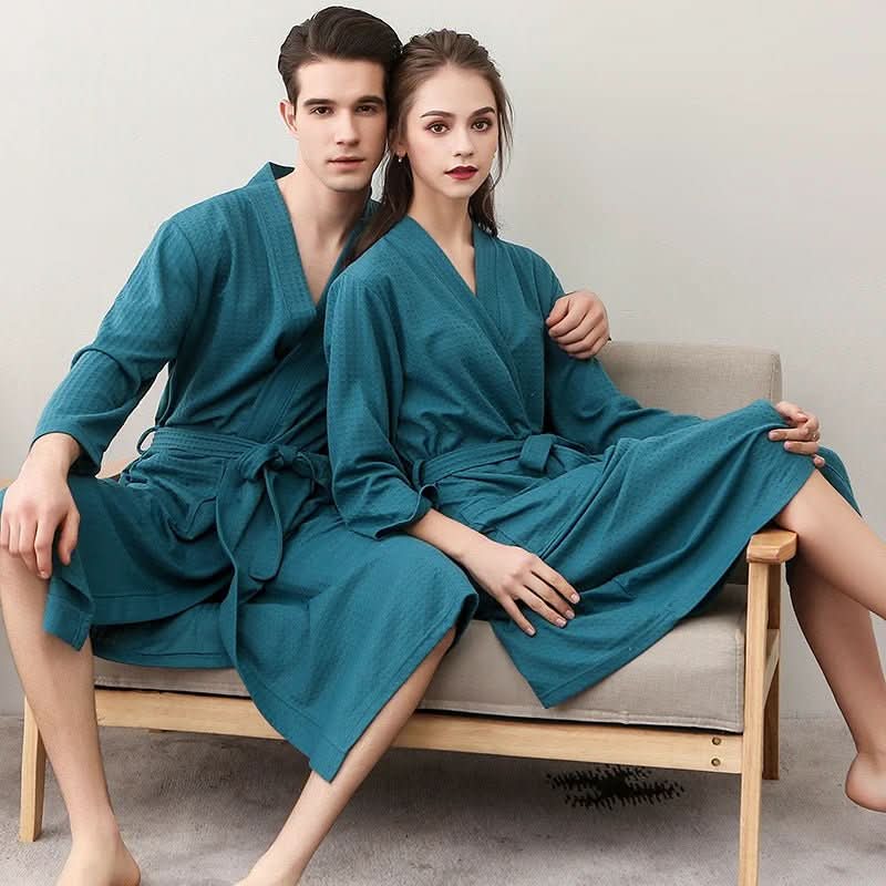 Unisex vaflový župan CottonWave — lehká polyesterová tkanina