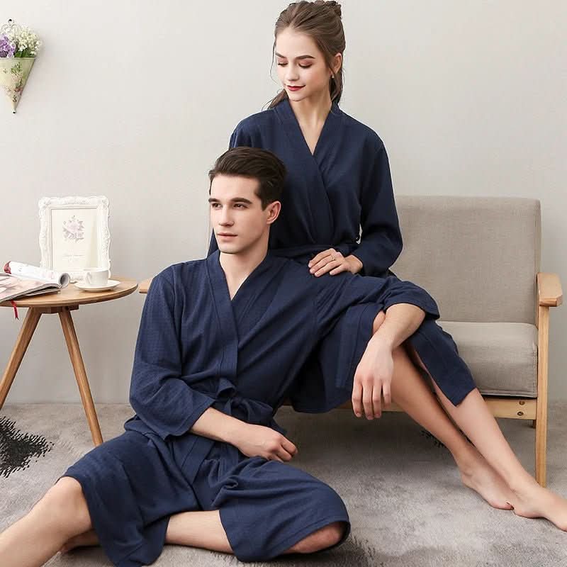 Unisex vaflový župan CottonWave — lehká polyesterová tkanina