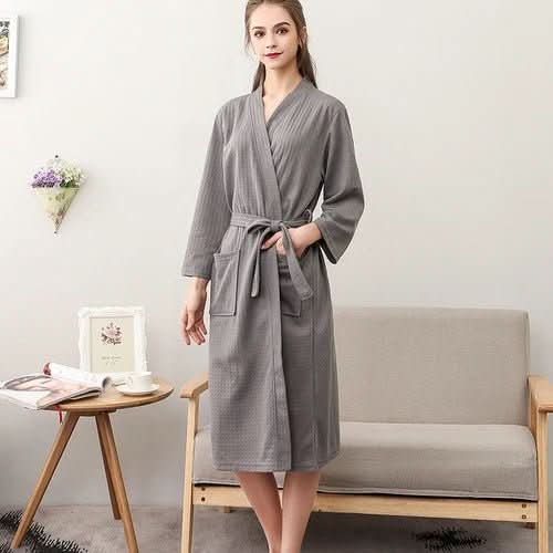 Unisex vaflový župan CottonWave — lehká polyesterová tkanina