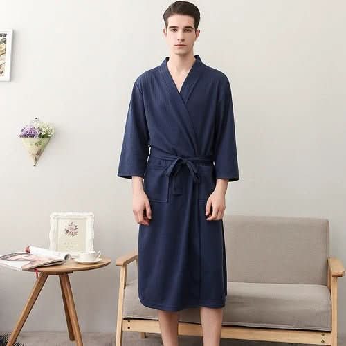 Unisex vaflový župan CottonWave — lehká polyesterová tkanina