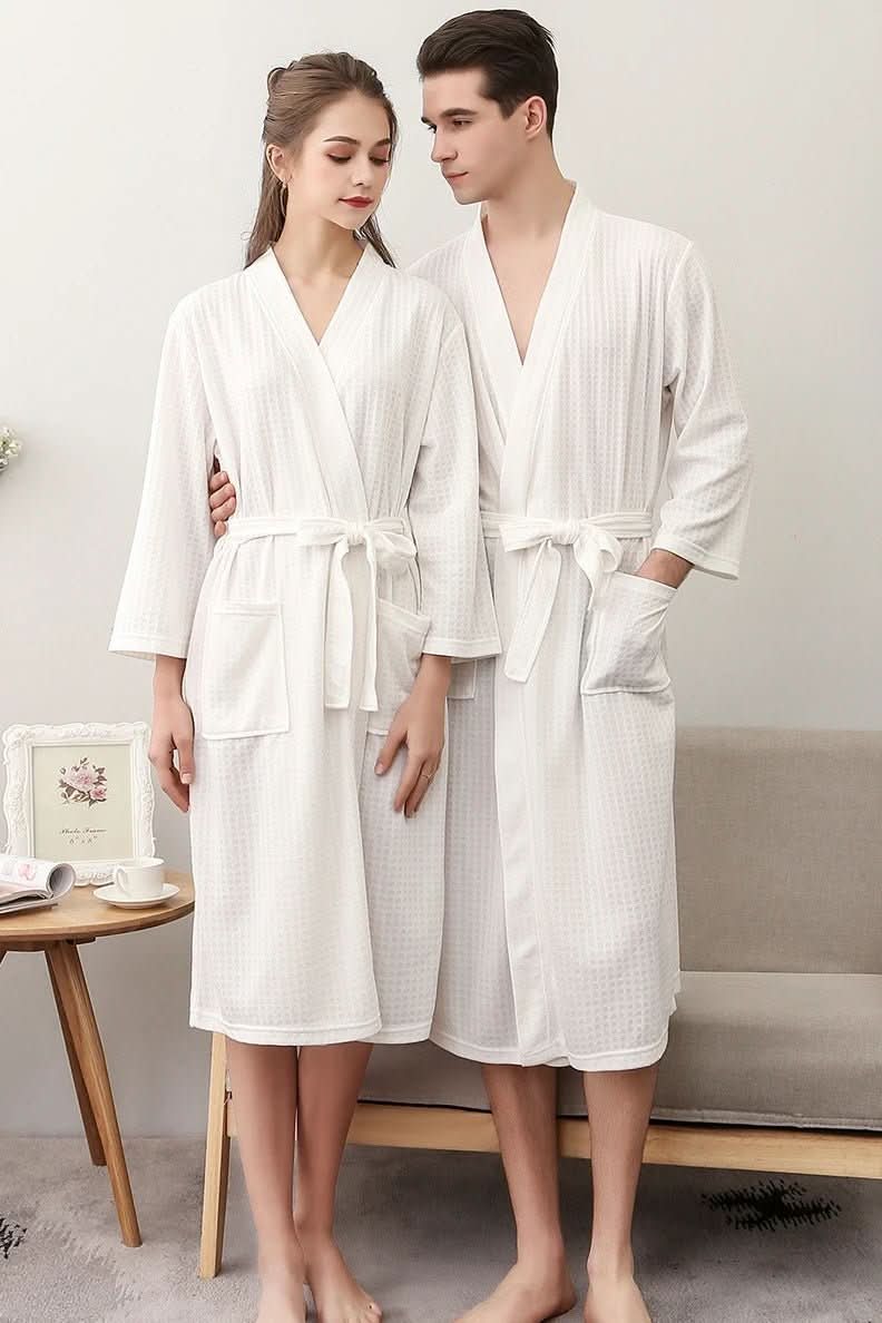 Unisex vaflový župan CottonWave — lehká polyesterová tkanina