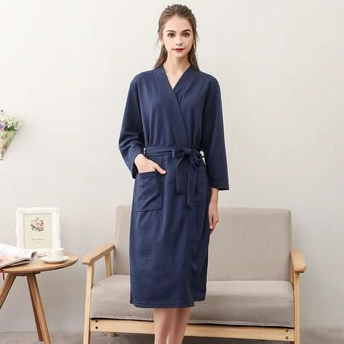 Unisex vaflový župan CottonWave — lehká polyesterová tkanina