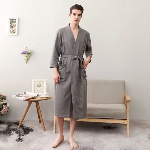Unisex vaflový župan CottonWave — lehká polyesterová tkanina
