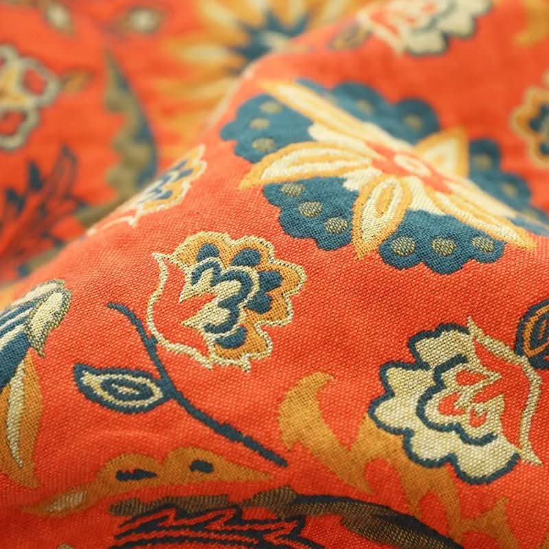 Deka Cozy Luxe z bavlny — boho žakárový vzor, měkká prodyšná struktura
