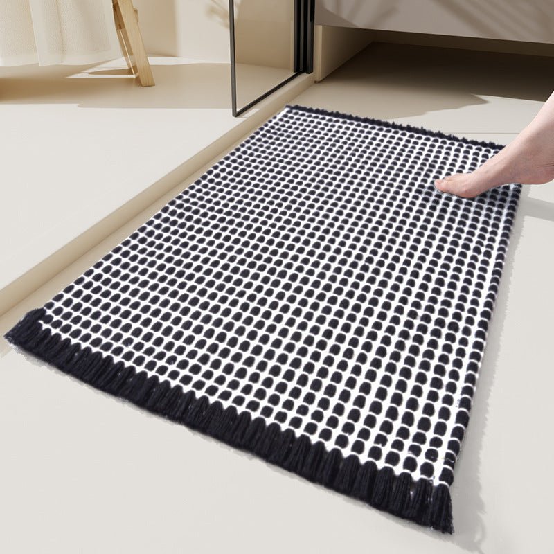CozyDrop Tappeto da bagno soffice con retro testurizzato e pelo folto