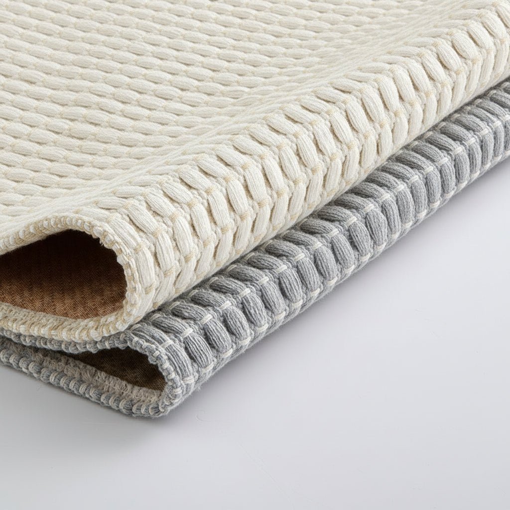 CozyDrop Tappeto da bagno soffice con retro testurizzato e pelo folto
