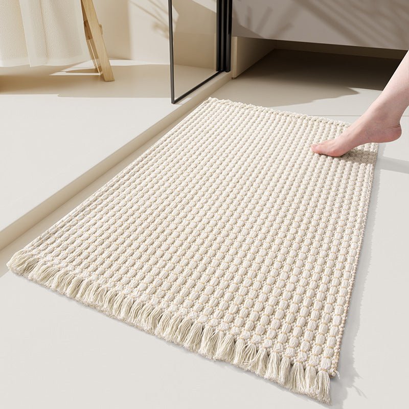CozyDrop Tappeto da bagno soffice con retro testurizzato e pelo folto