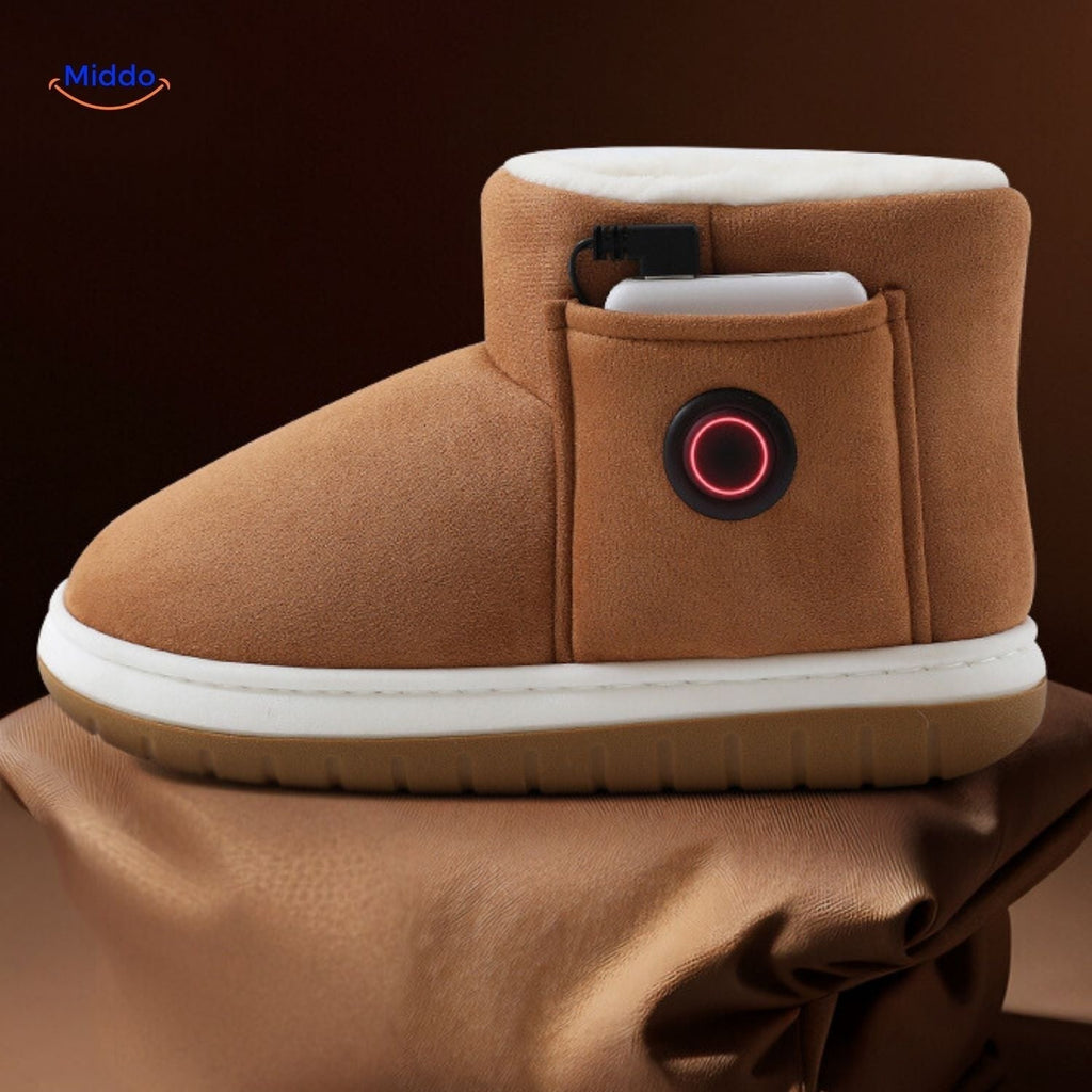 Oplaadbare verwarmde winterslippers, maat 36-45