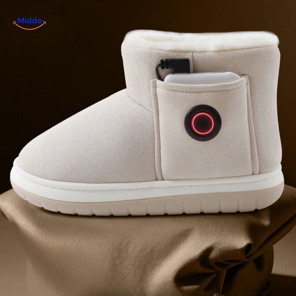 Oplaadbare verwarmde winterslippers, maat 36-45
