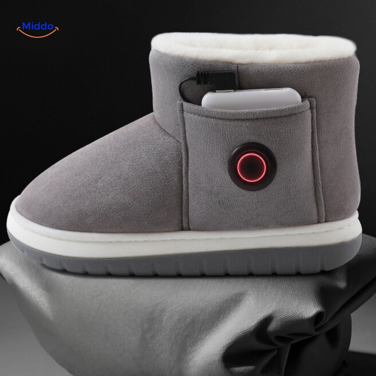 Oplaadbare verwarmde winterslippers, maat 36-45
