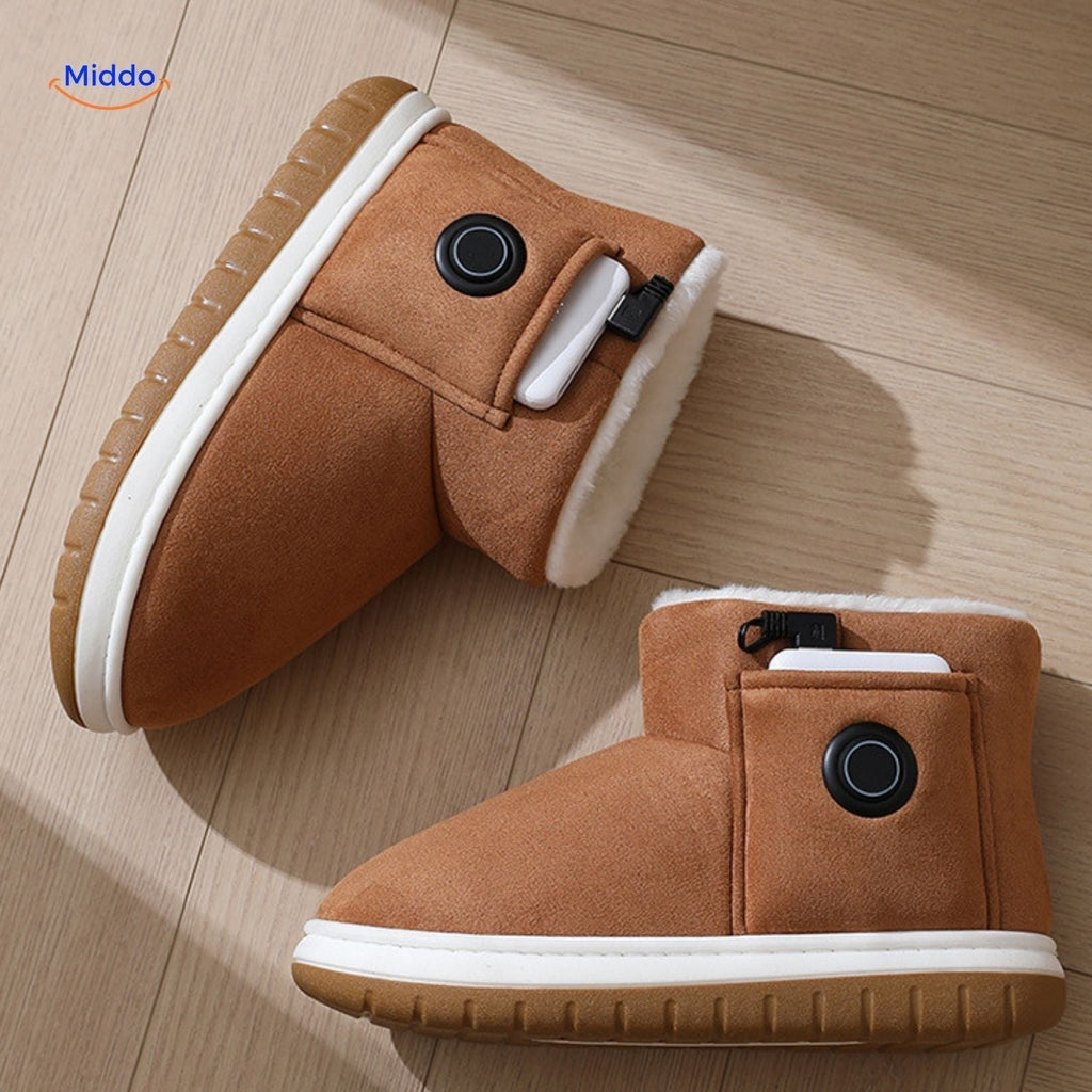 Oplaadbare verwarmde winterslippers, maat 36-45