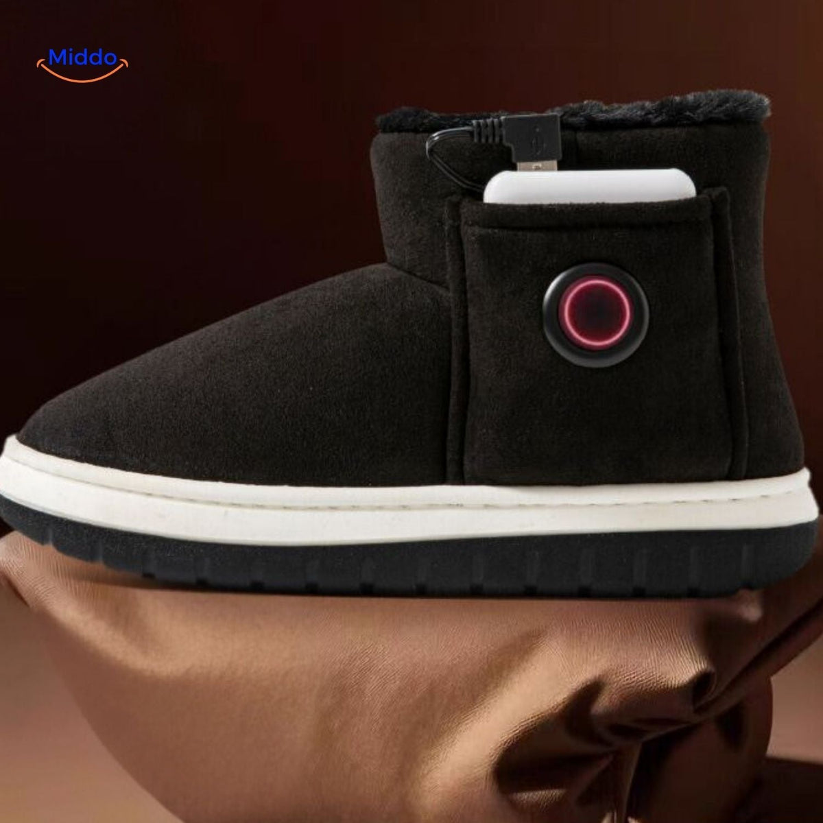 Oplaadbare verwarmde winterslippers, maat 36-45