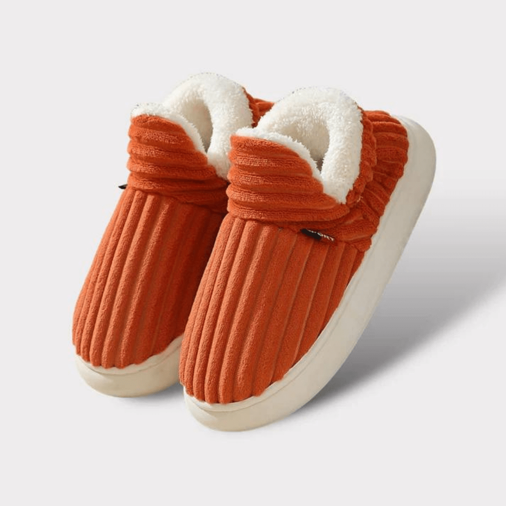 COZYWALK 冬用あったかスリッパ - 保温性のある内側、クッション性のあるフットベッド