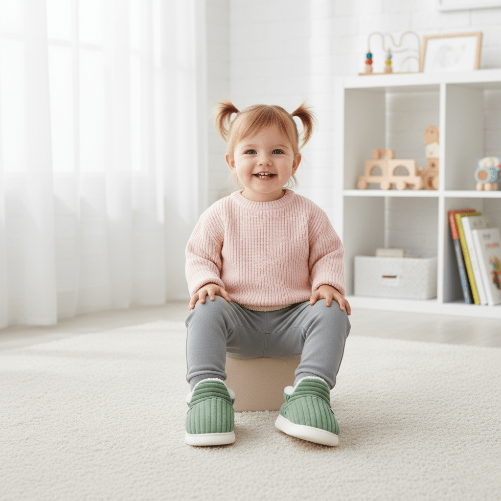 COZYWALK 冬用あったかスリッパ - 保温性のある内側、クッション性のあるフットベッド