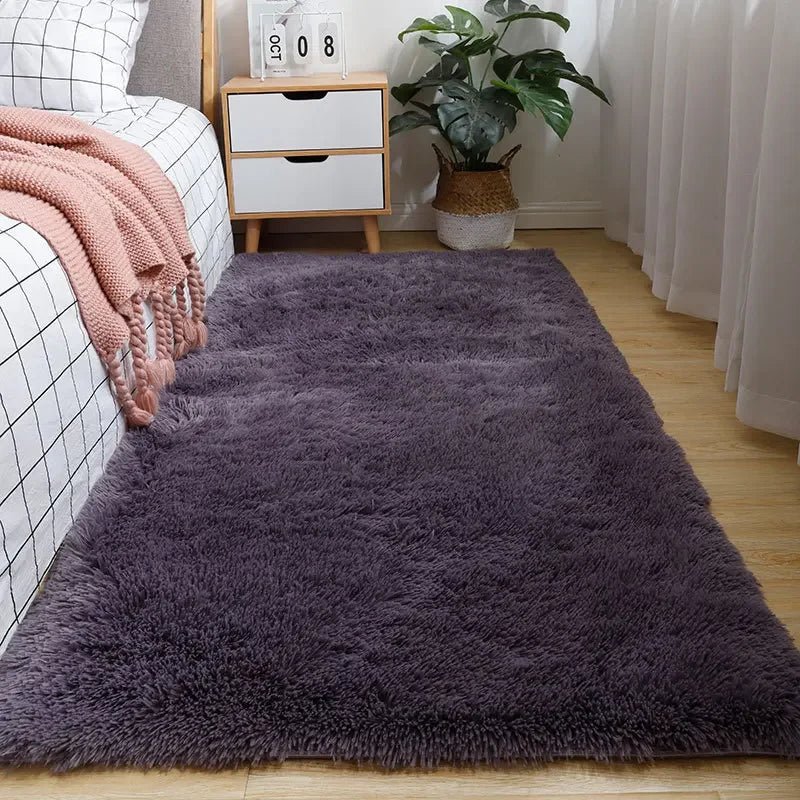 Tapis en laine douce Creamora, blanc crème, texture moelleuse sous les pieds