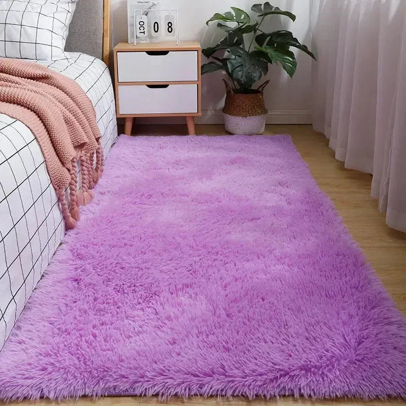 Tapis en laine douce Creamora, blanc crème, texture moelleuse sous les pieds
