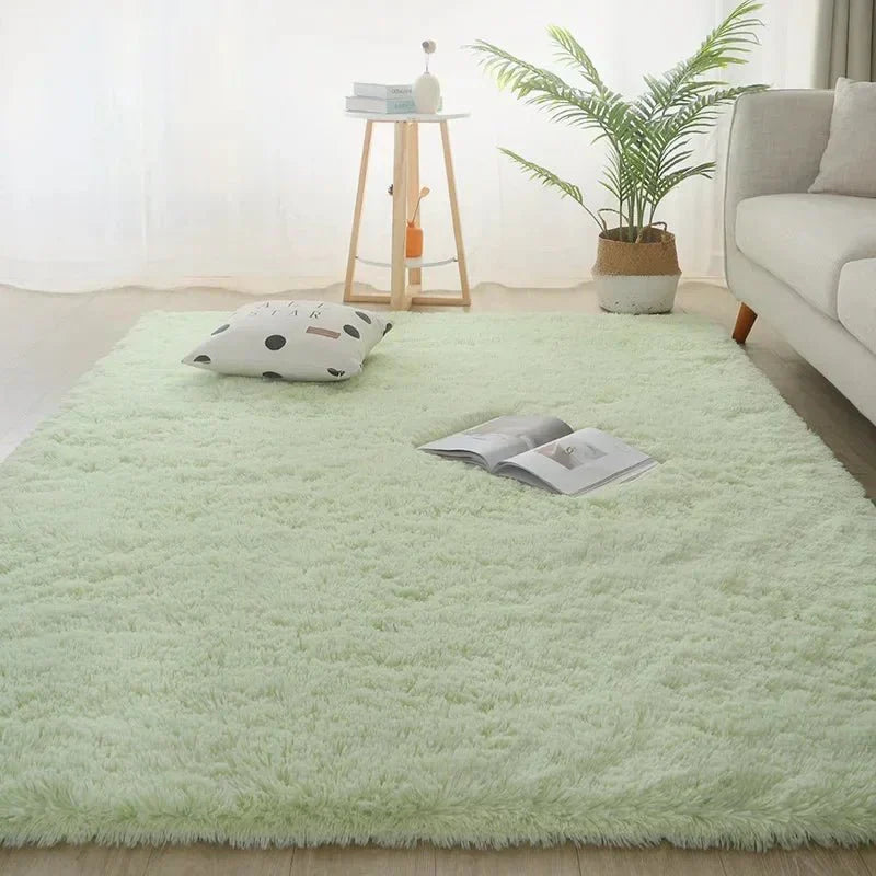 Tapis en laine douce Creamora, blanc crème, texture moelleuse sous les pieds