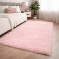 Tapis en laine douce Creamora, blanc crème, texture moelleuse sous les pieds