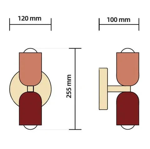 NovaLume Dual Light Warm Glow LED Wall Lamps — Twin Pair