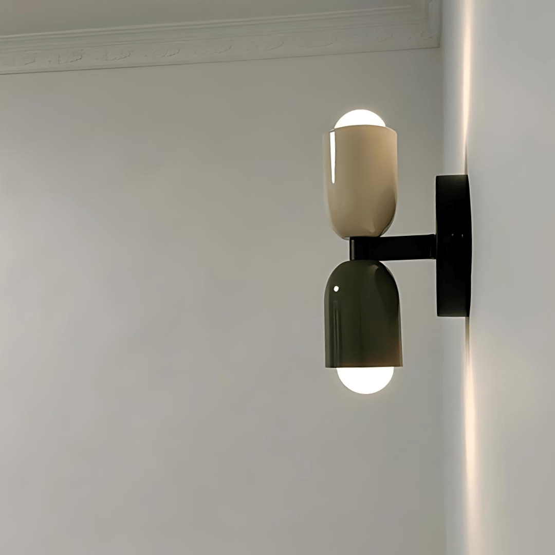 NovaLume Dual Light Warm Glow LED Wall Lamps — Twin Pair