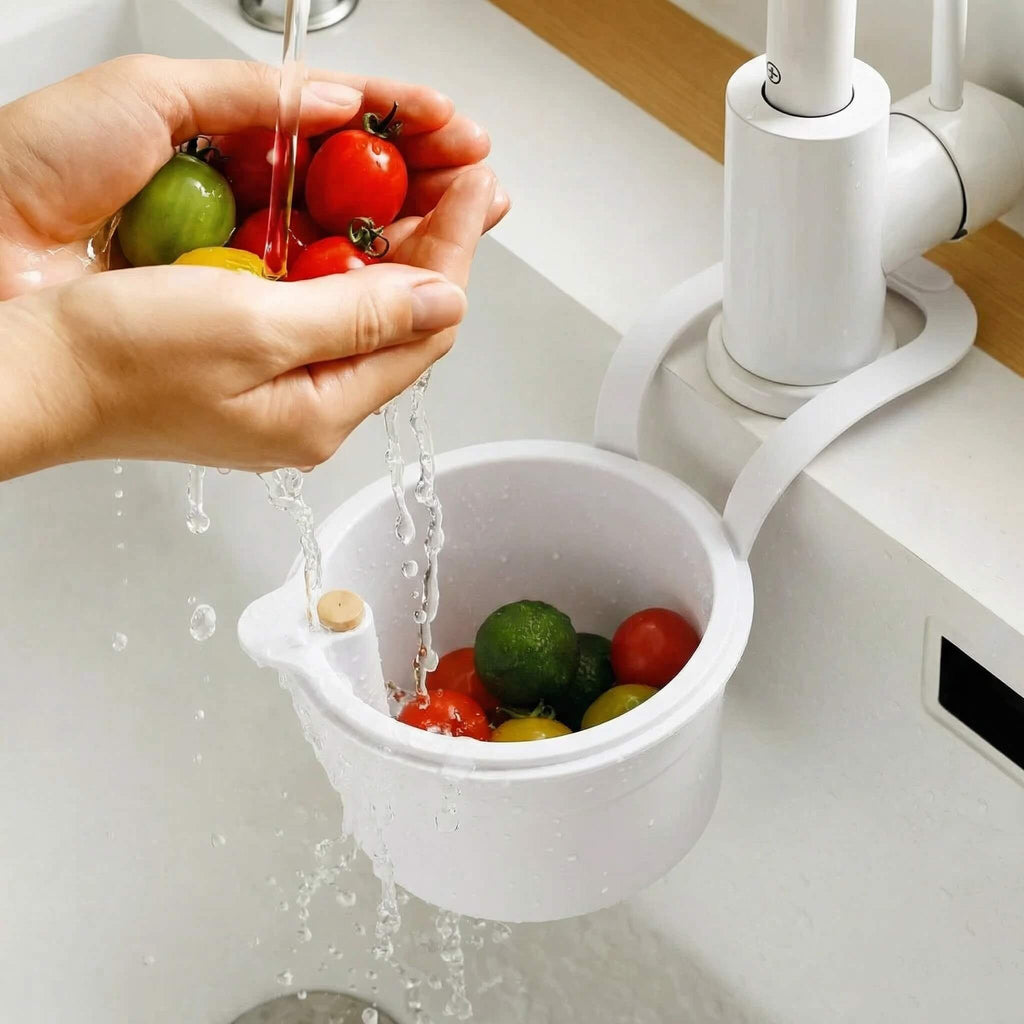 プラスチック製吊り下げ式シンクストレーナーバスケット、20x14x13 cm、BPAフリー