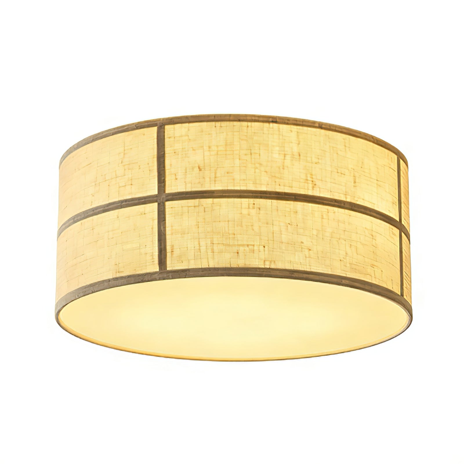 Crosshatch Linen Fabric Ceiling Light | wildoxy