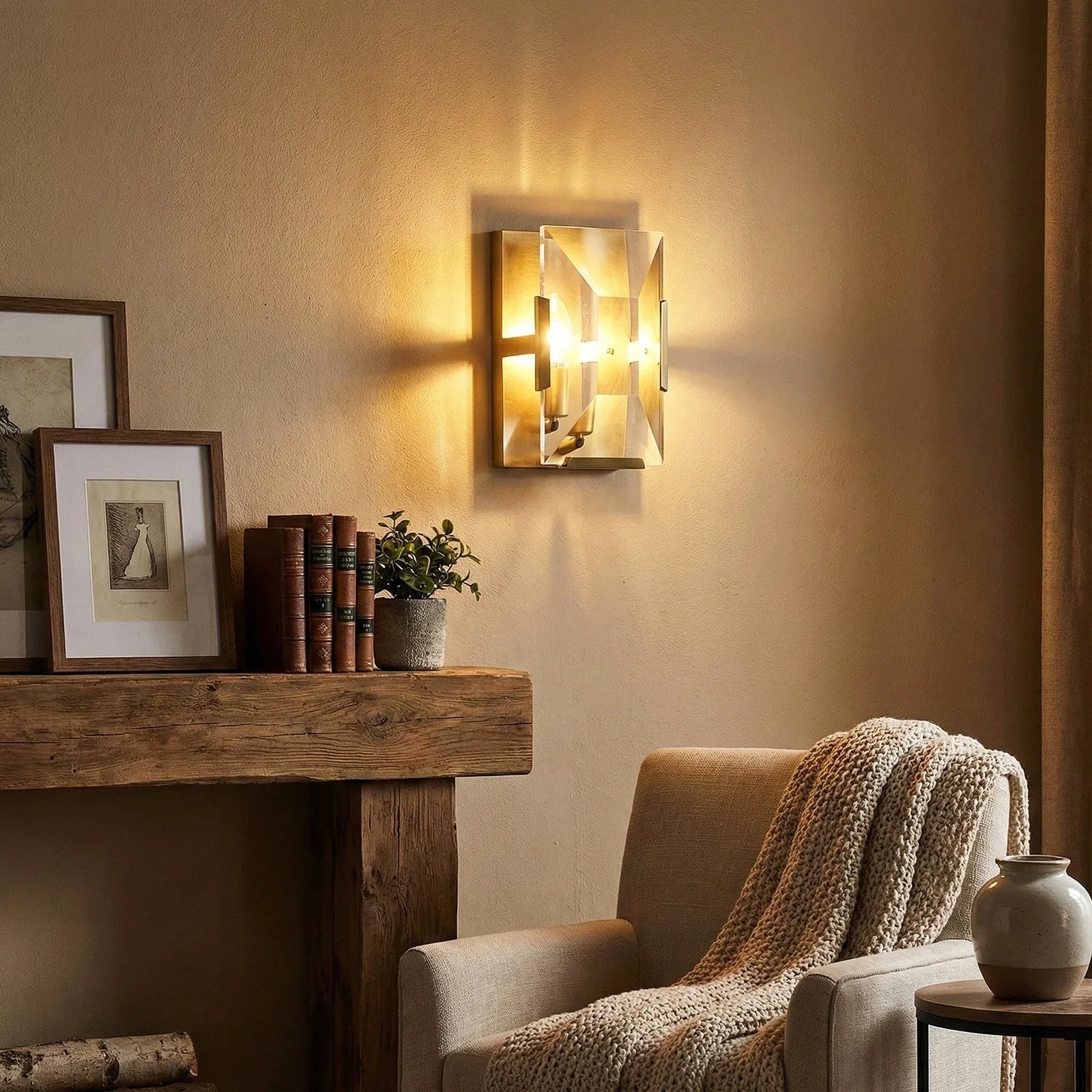 Crystal Rectangular Wall Lamp | wildoxy