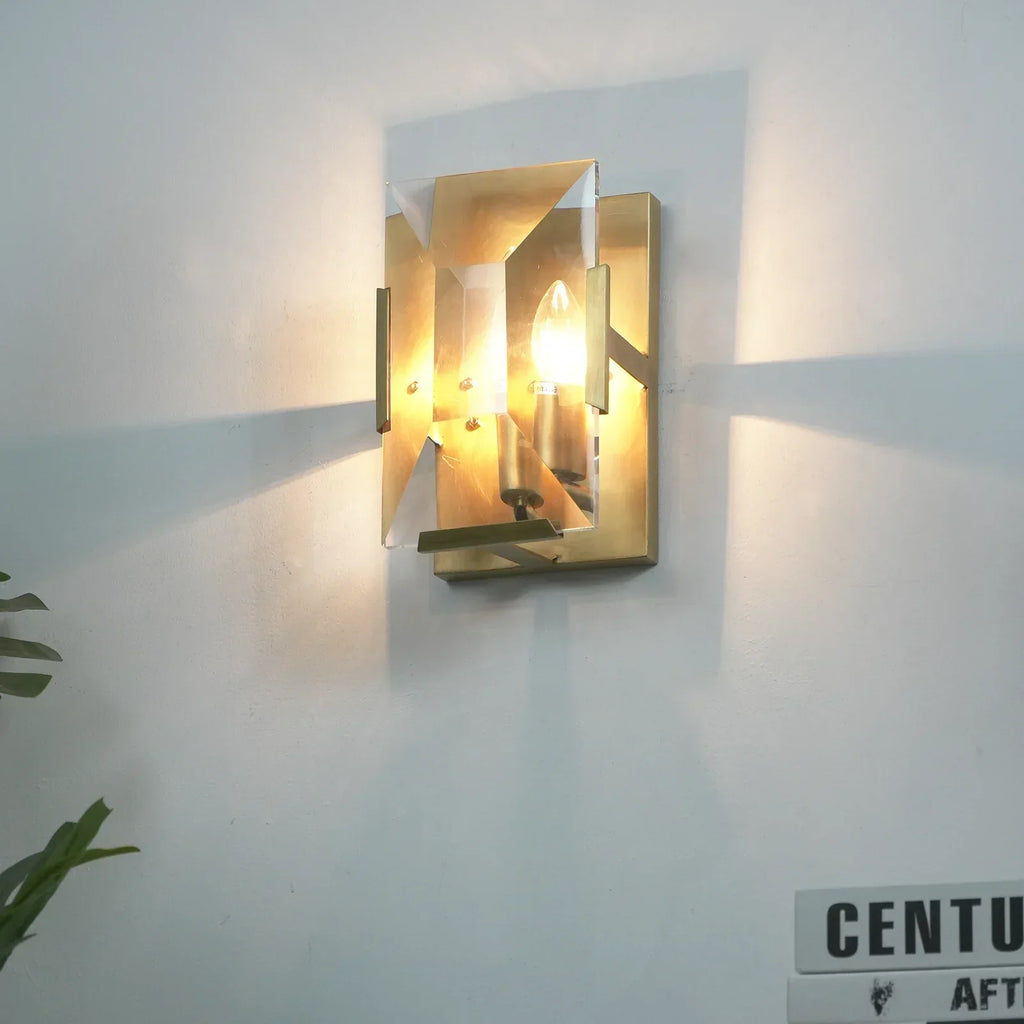 Crystal Rectangular Wall Lamp | wildoxy