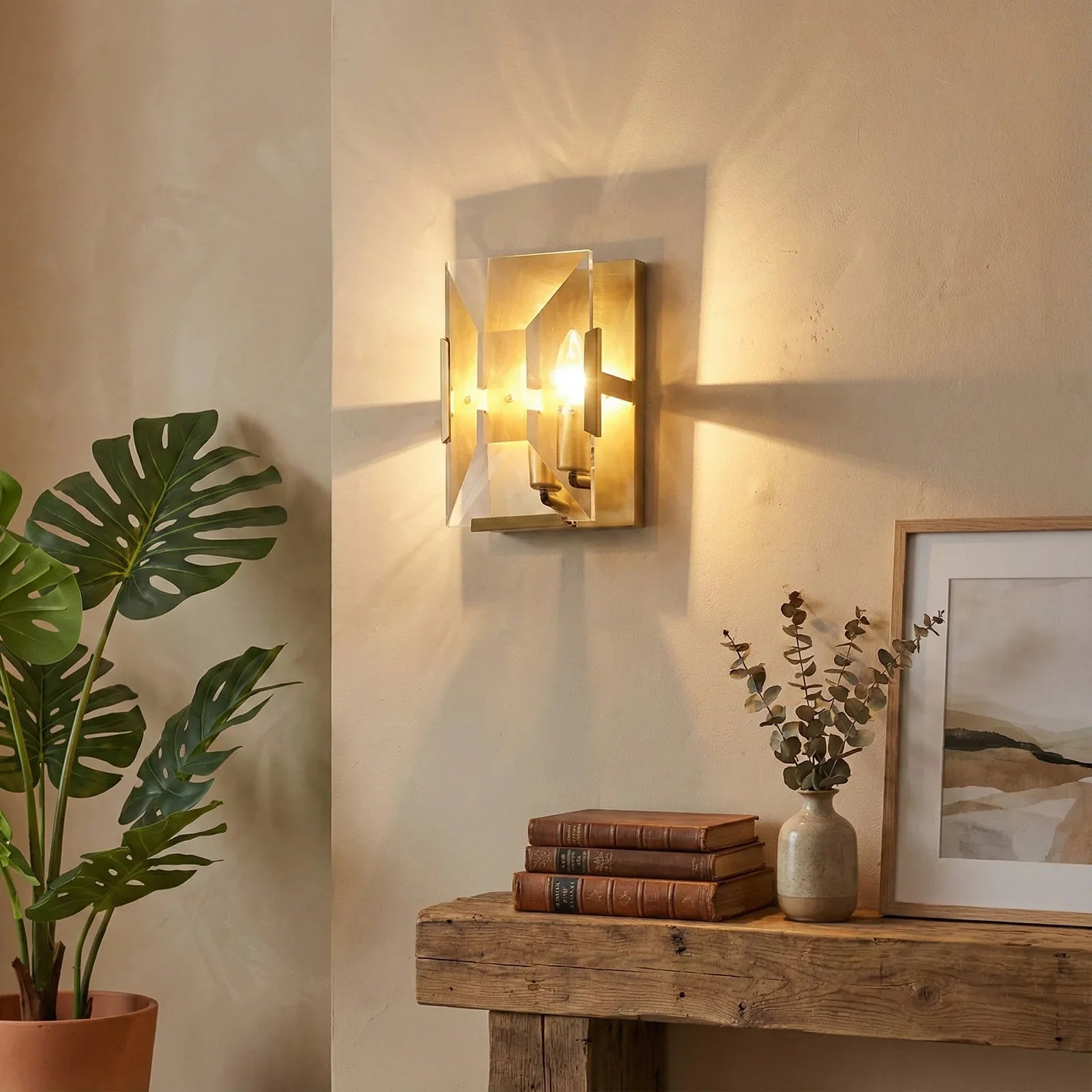 Crystal Rectangular Wall Lamp | wildoxy