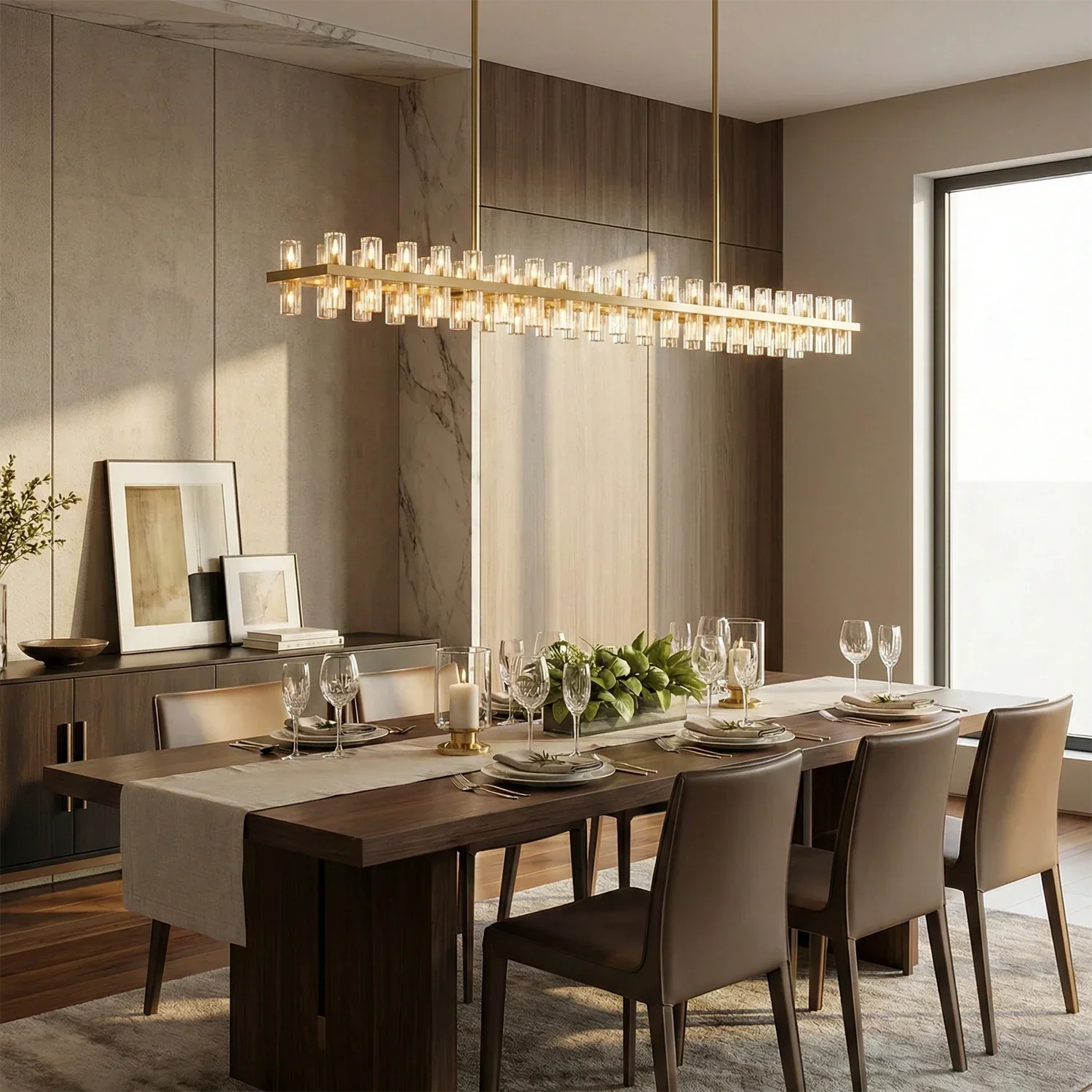 CrystalRay Linear Chandelier Series | wildoxy
