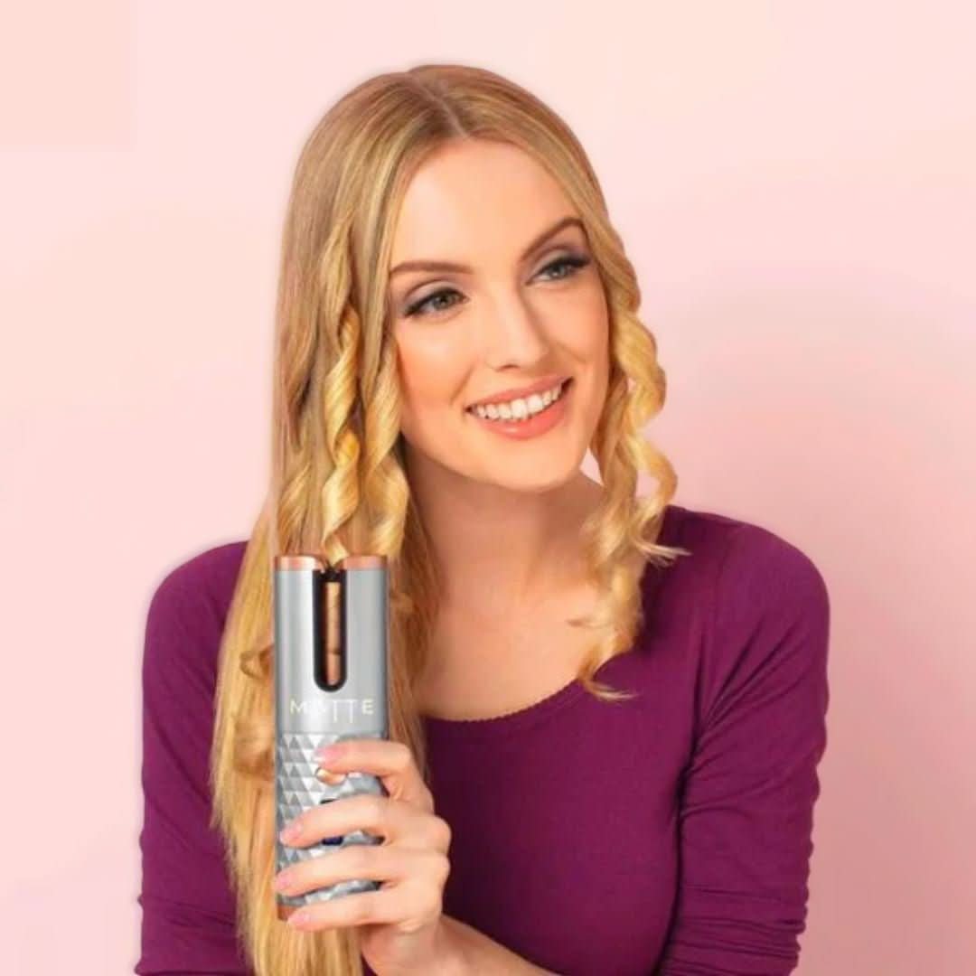 CURLMASTER Wireless Auto Curling Iron — Rechargeable Battery, Smart Heating System