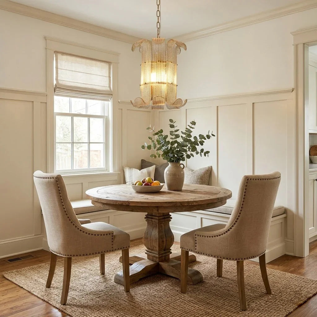 Curved Glass Slat Drum Chandelier | wildoxy