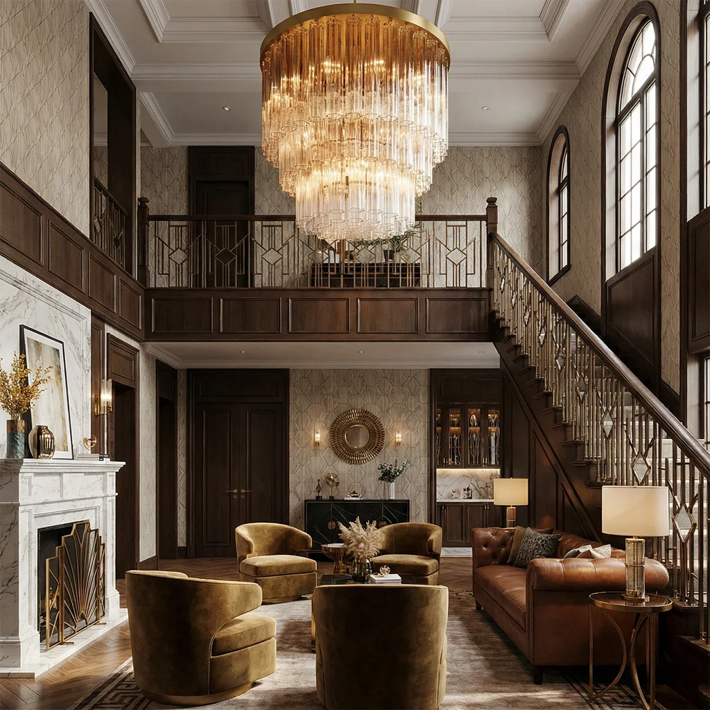 Murano Star Glass Brass Pendant Light | wildoxy