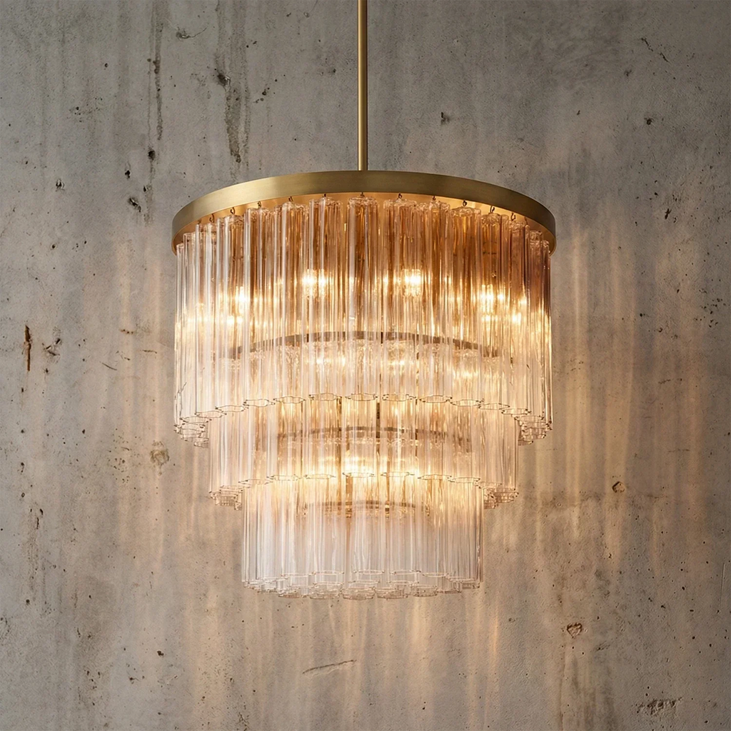 Murano Star Glass Brass Pendant Light | wildoxy