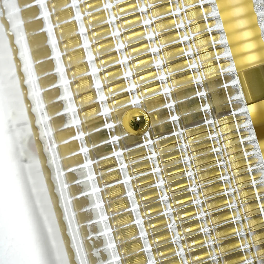 Curved Glass Slat Drum Wall Lamp | wildoxy