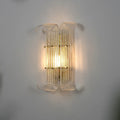 Curved Glass Slat Drum Wall Lamp | wildoxy
