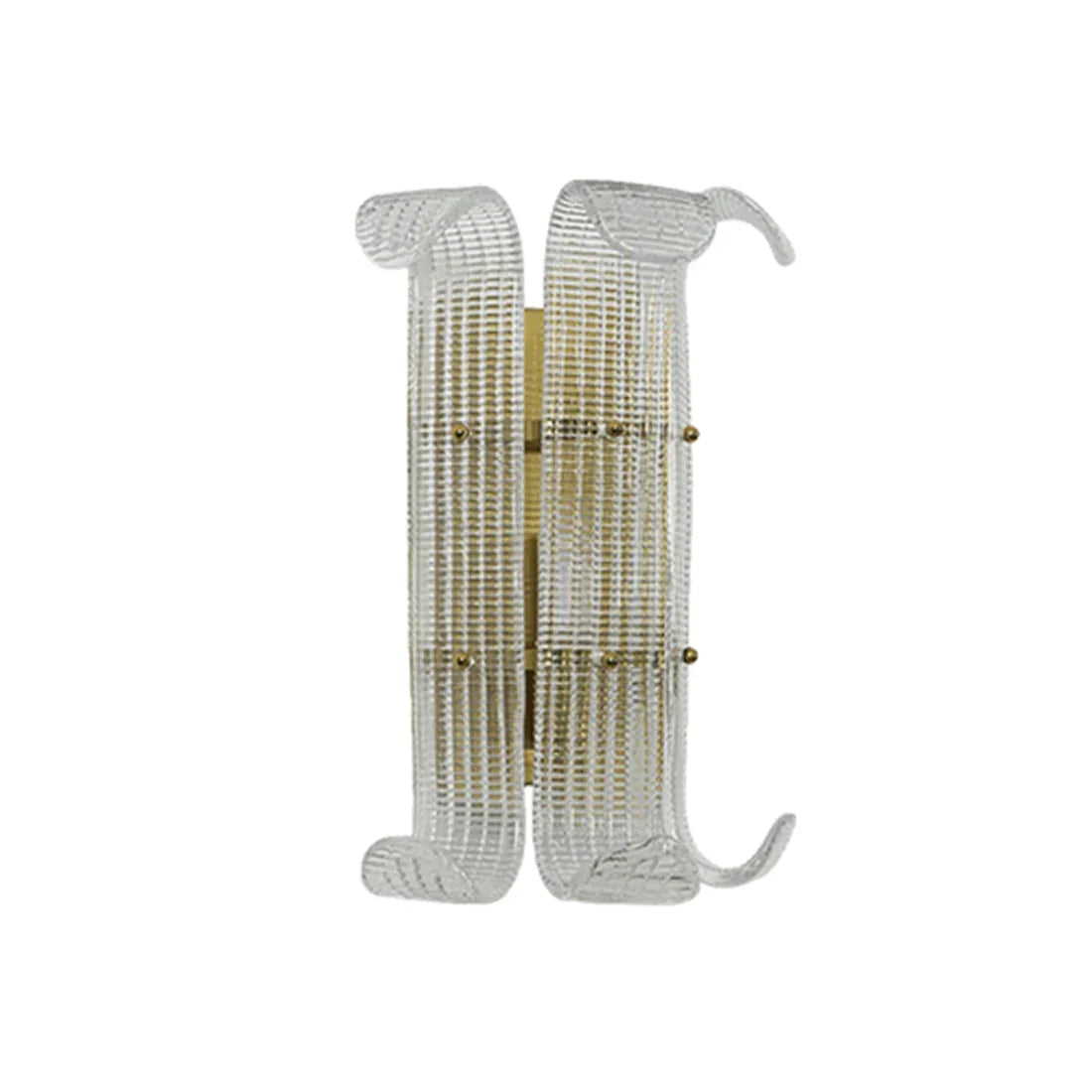 Curved Glass Slat Drum Wall Lamp | wildoxy