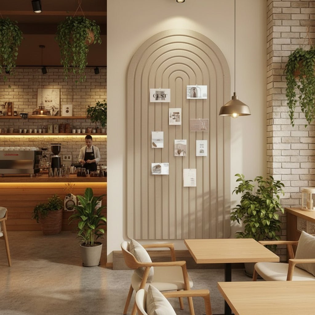 Quadro de notas moderno em feltro curvo CurvePin